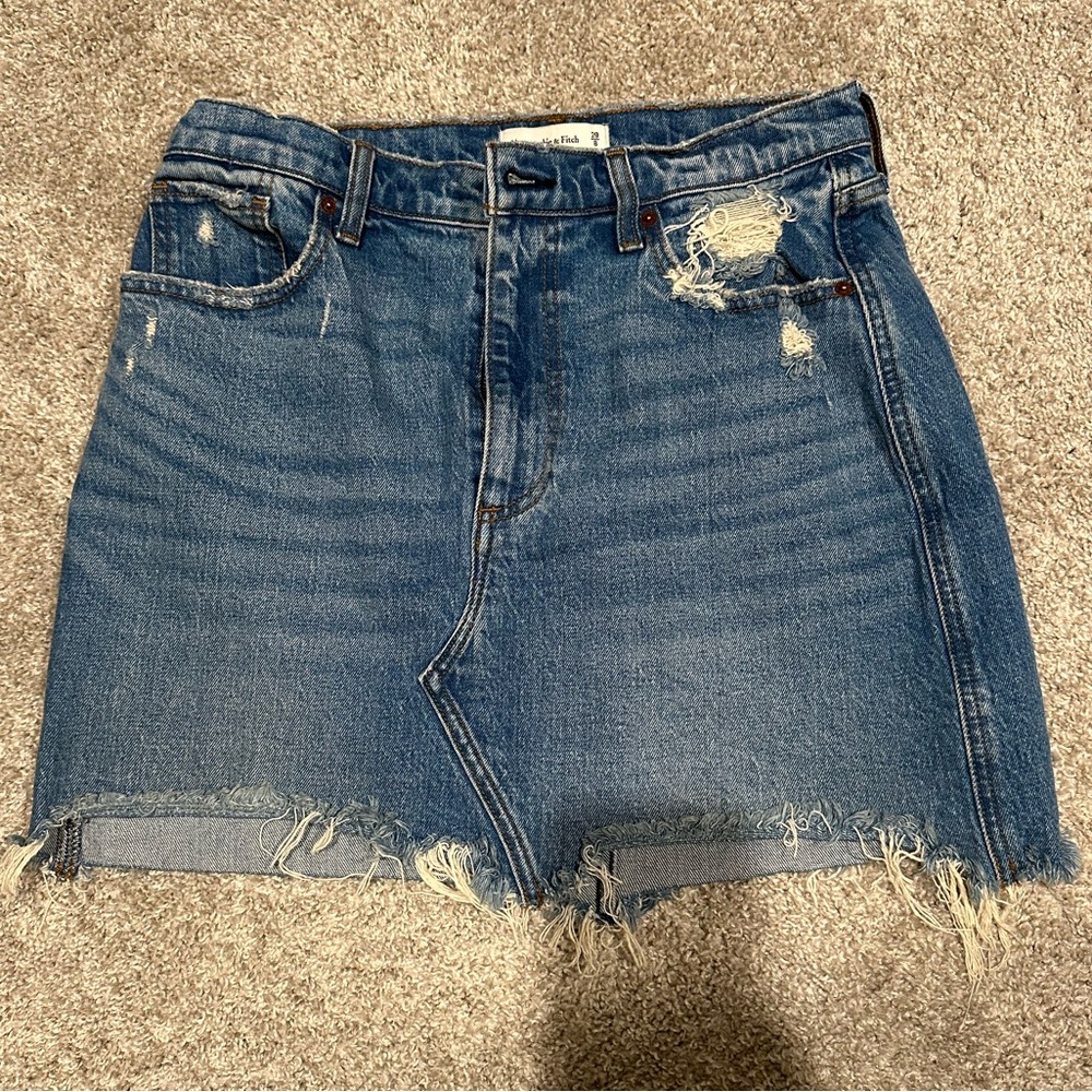 Curve Love Denim Mini Skirt